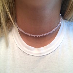 Swarovski Rose Water Opal Bead Choker